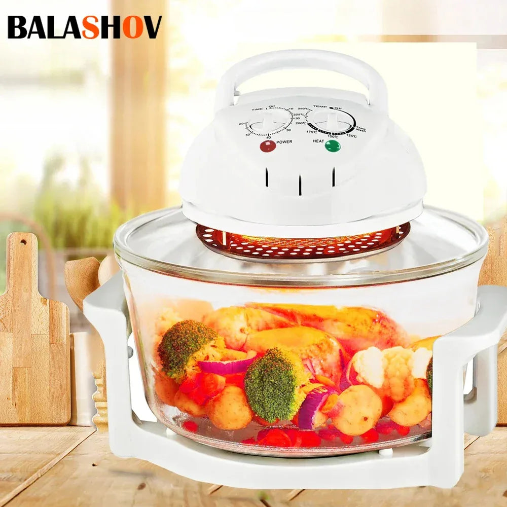 12L Air Fryer, 1400W Electric Hot fryer Oven Oilless Cooker with Touch Control & Nonstick Basket & Visible Window, Family Size - Luvia