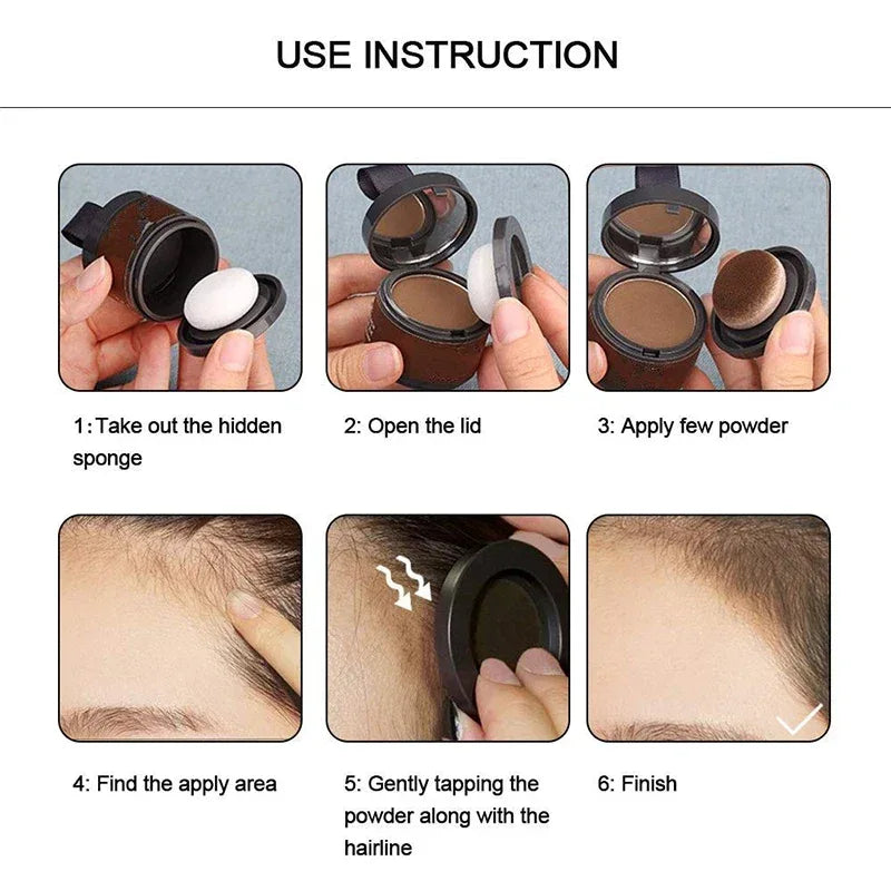 14 Color Hair Line Powder Black Root Up Natural Instant Waterproof Hairline Shadow Concealer Coverage Paint Repair Fill In Hair - Luvia