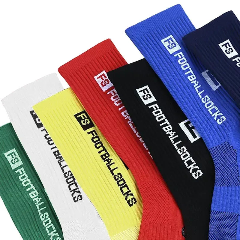 3 Pairs FS Non-slip Football Socks Men Women Sports Anti-Slip Soccer Stockings Silicone Bottom Breathable Outdoor Soccer Socks - Luvia