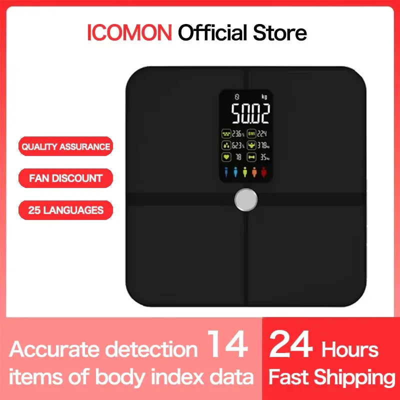 Smart BMI Scale Smart Digital Body Weighing Scale Body Fat Scale Body Composition Analyzer Weighing Scale Bathroom Weight Scale - Luvia