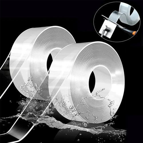 1pc Strong Double-sided Tape, Can Be Cleaned And Reused. Transparent Double-sided Tape Use for Kitchen, Bathroom, Office - Luvia