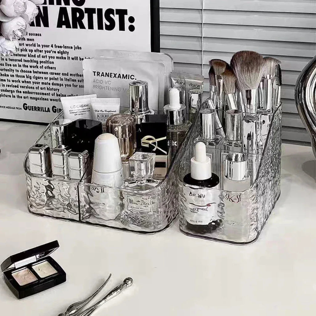 Cosmetic Organizer For Vanity Makeup Organizer Clear Acrylic Cosmetic Storage Box Perfume Holder Skincare Organiser For Lipstick - Luvia