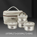 Lunch Box Portable Insulated Lunch Container Set Stackable Bento Stainless Steel Lunch Container - Luvia