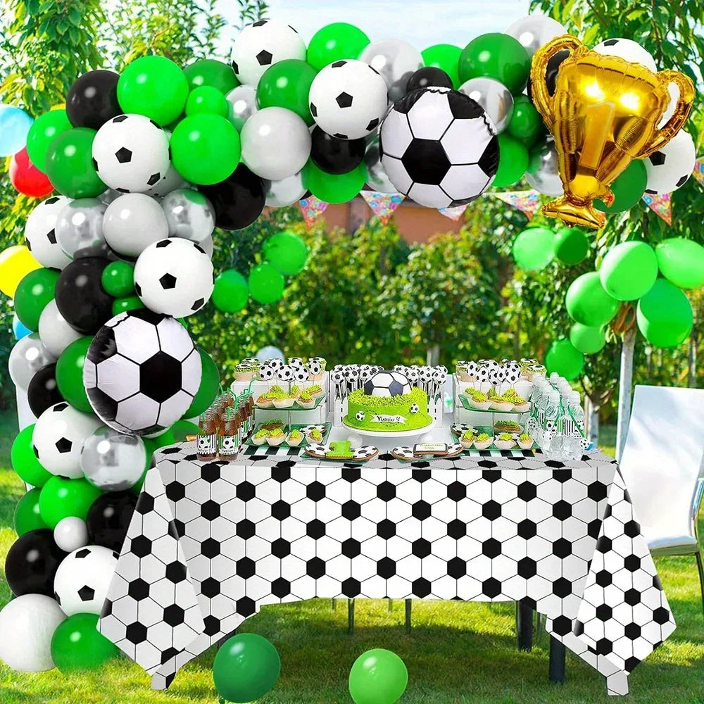 123pcs Football-themed Balloon Arch Kit Indoor Outdoor Decoration Birthday Parties Football Events Decoration Festive Supplies - Luvia