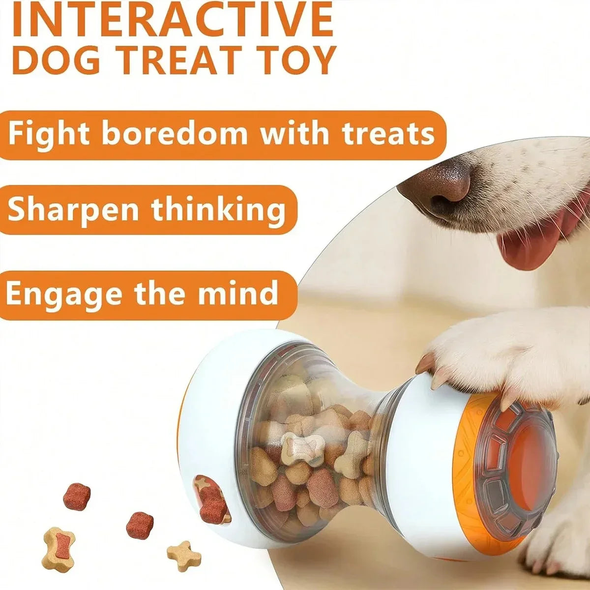 Interactive Dog Treat Dispenser Toy Dog Puzzle Rolling Leak Food Ball Toy Durable Chew Tooth Healthy Ball Suitable for All Breed - Luvia