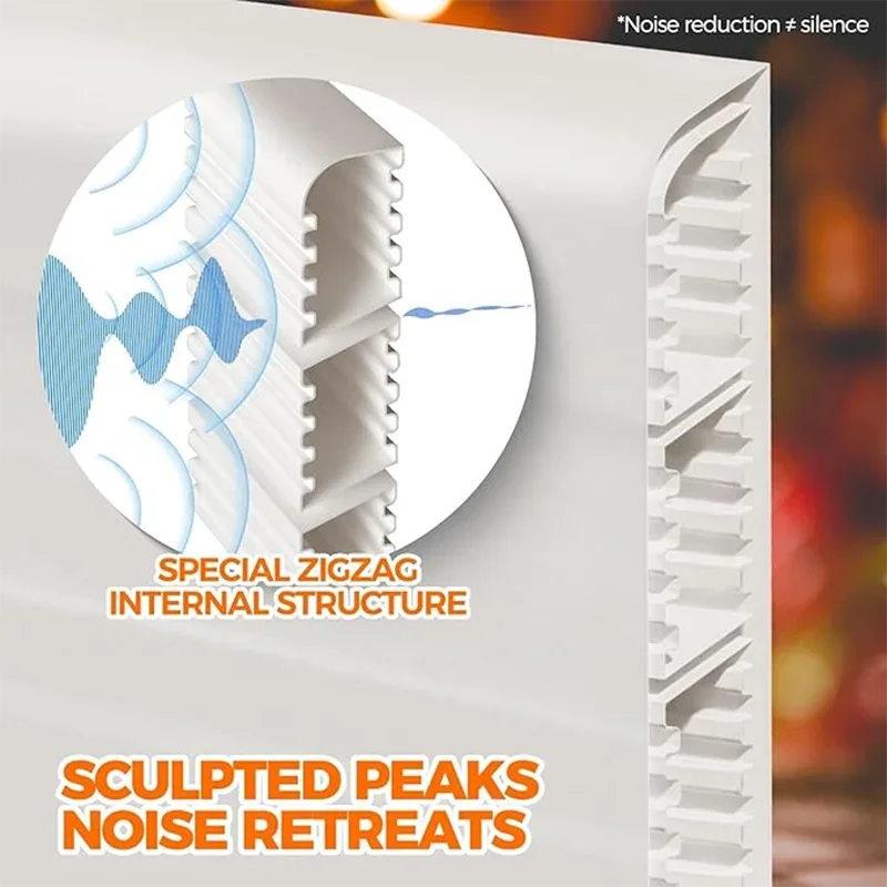 Door Draft Stopper Under Door Draft Blocker Insulator Door Sweep Weather Stripping Noise Stopper Strong Adhesive - Luvia