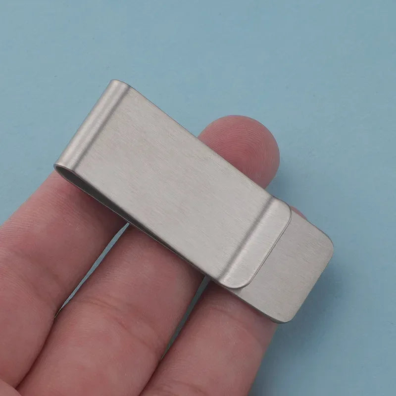 Metal Clip Slim Pocket Credit Card ID Clip Stainless Steel Money Clip Wallet Cash Clamp Men Purse - Luvia