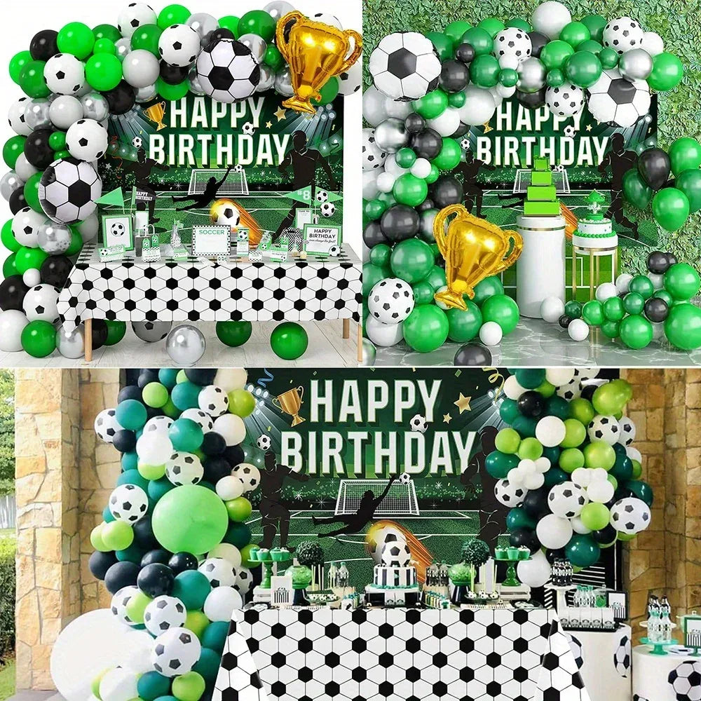 123pcs Football-themed Balloon Arch Kit Indoor Outdoor Decoration Birthday Parties Football Events Decoration Festive Supplies - Luvia