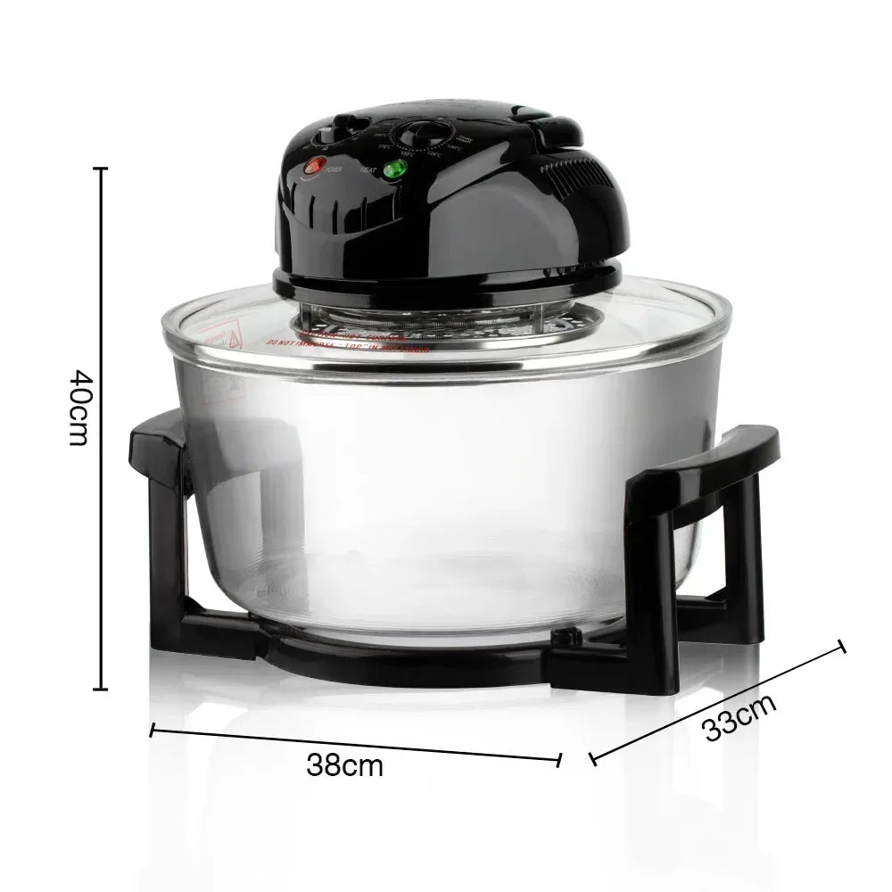 12L Air Fryer, 1400W Electric Hot fryer Oven Oilless Cooker with Touch Control & Nonstick Basket & Visible Window, Family Size - Luvia