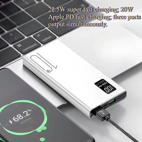 200000mAh 22.5W Power Bank Fast Charging Power Bank High Capacity External Battery Hot Digital Display - Luvia