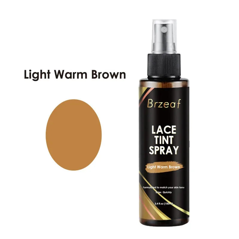Lace Tint Spray For Lace Wigs Dark Brown Middle Brown Light Brown Lace Tint Spray For Closures, Wigs And Closure Front 100Ml - Luvia