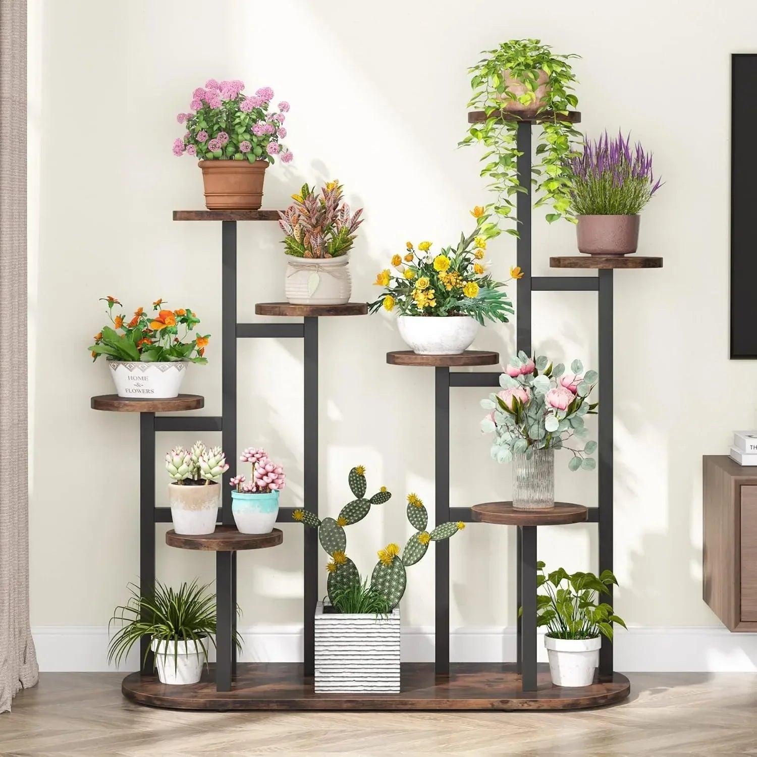Plant Stand Indoor, Multi-Tiered 11 Potted Plant Shelf Flower Stands, Tall Plant Rack Display Holder Planter Organizer - Luvia