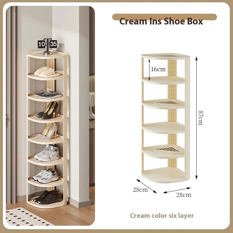 Multi layer shoe rack, space saving, household simple shoe cabinet, economical, door crevice, large capacity storage rack - Luvia