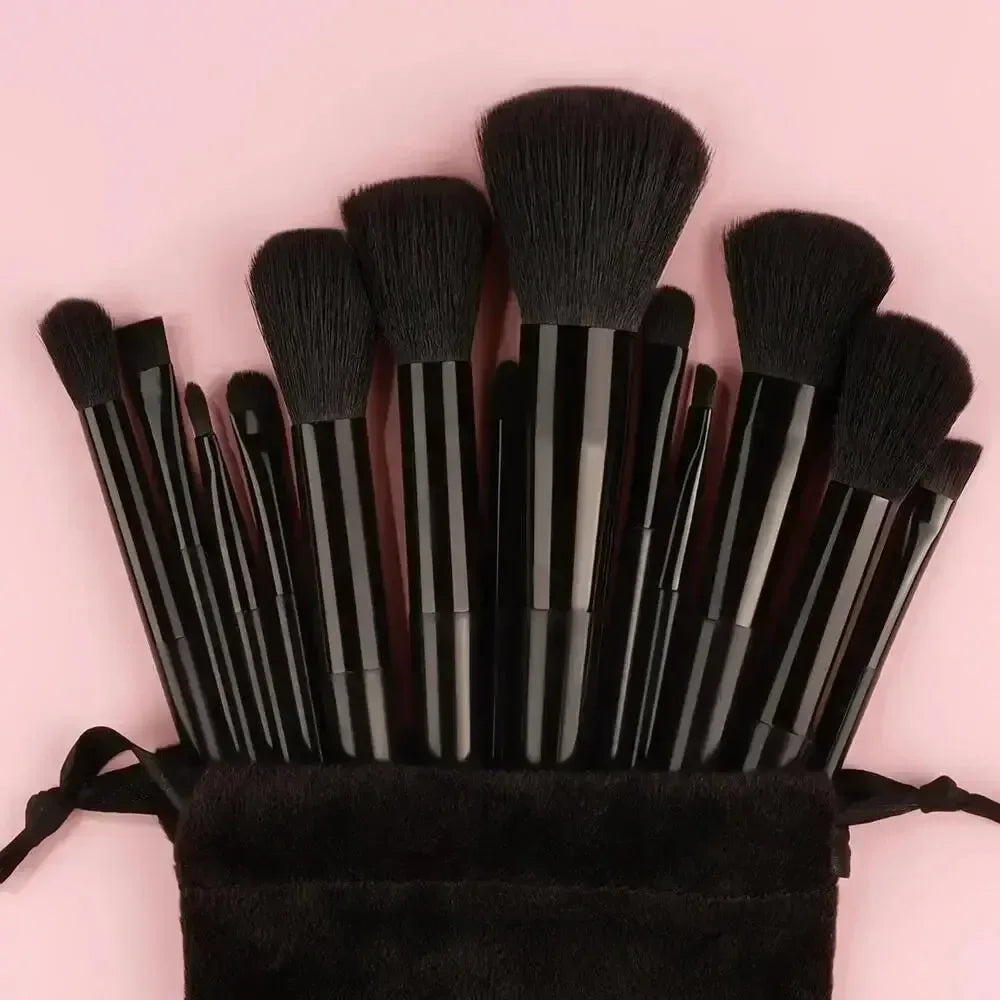 13PCS Valentine Luxury Brush Set-Vegan Cruelty-Free Makeup Brushes w/Travel Pouch | Hypoallergenic Gift for Her/Wife/Girlfriend - Luvia