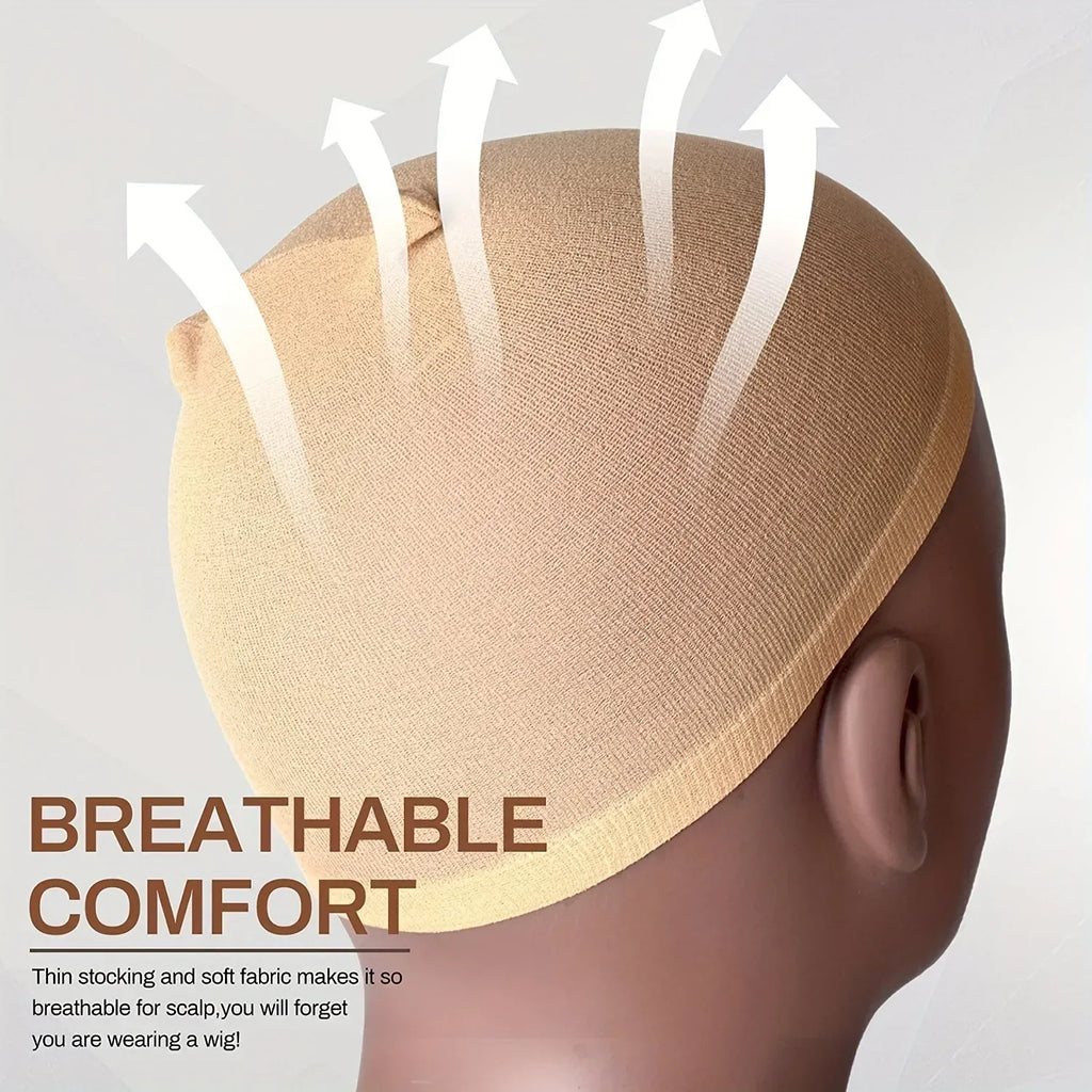 Wig Caps Hair Nets Weave Hairnets 2 pieces/Pack Stocking Wig Caps Stretch Mesh Caps Stocking Caps for Making Wigs Free Size - Luvia