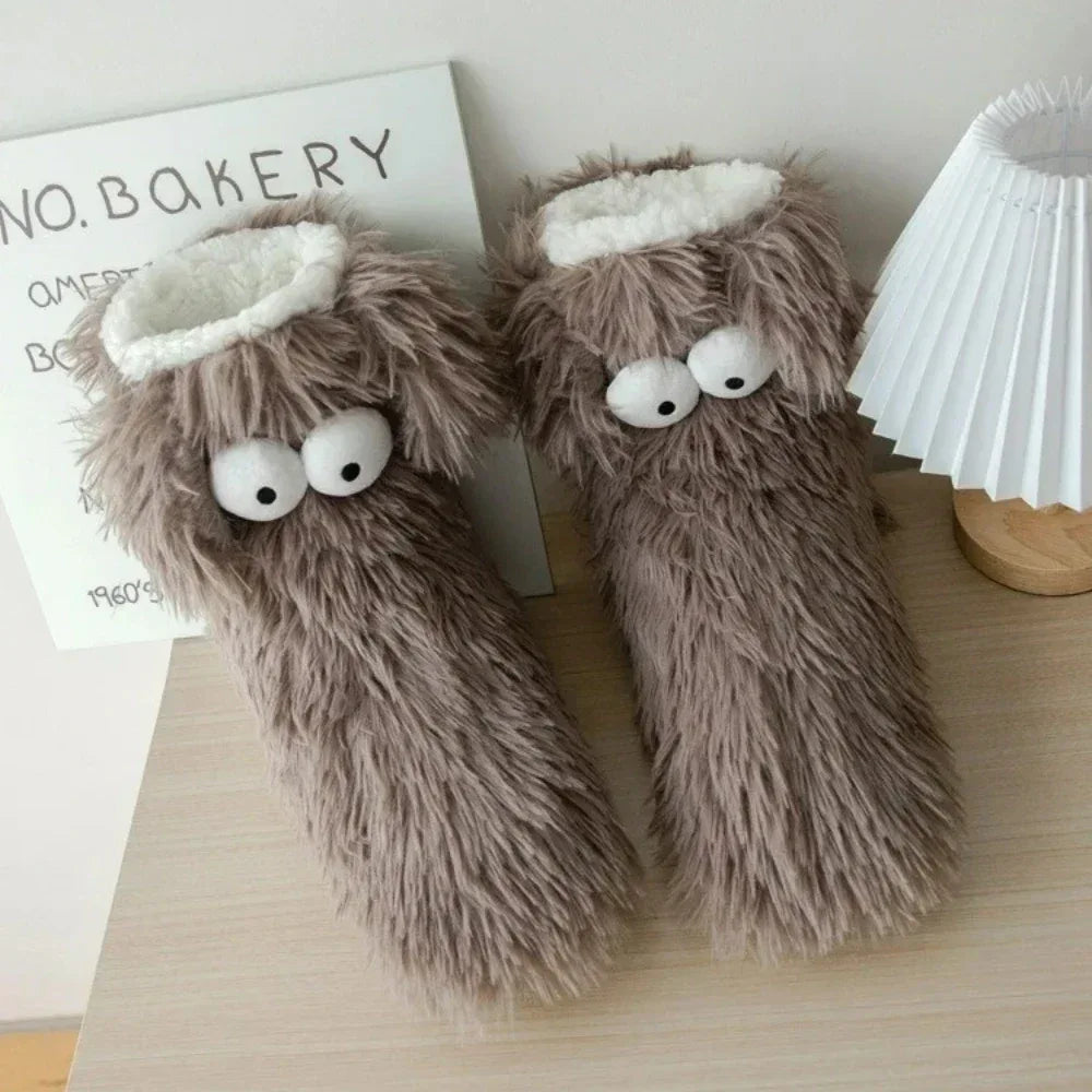 Fuzzy Socks for Women Slipper Socks Cute Animal Indoor Non-slip Floor Socks Trendy NEW Winter Warm Thickened Stockings - Luvia