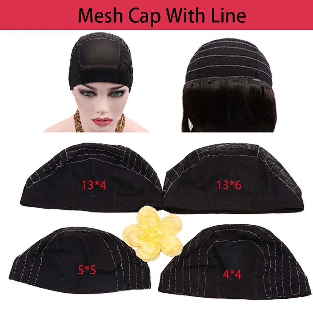 Wig Cap For Making Wigs Stretchable Wig Cap With Wig Accessories Adjustable Elastic Bands,C/T-Shaped Needles,Hair Sewing Thread - Luvia