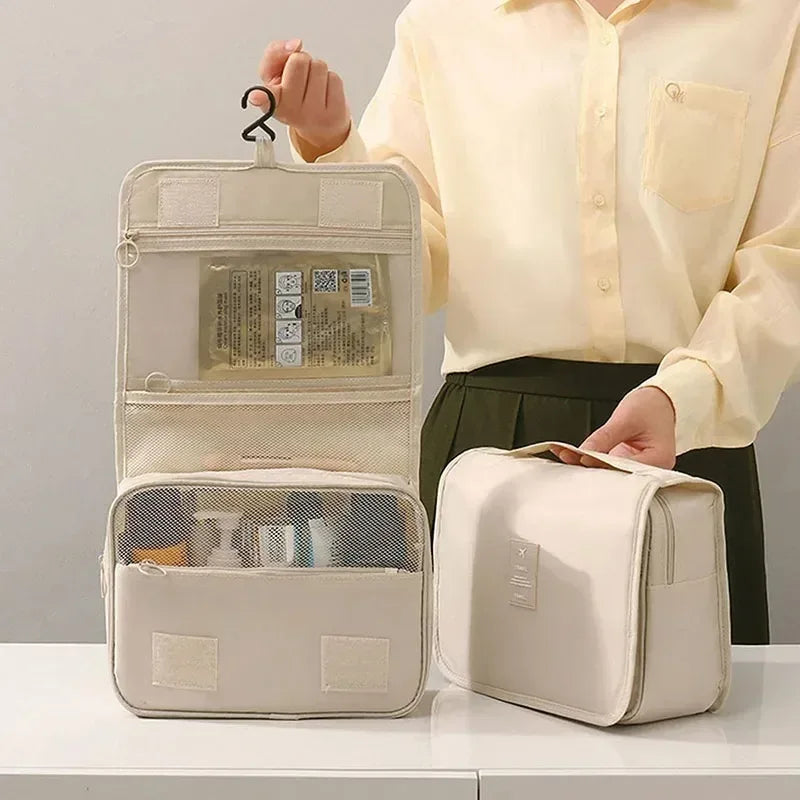 High Quality Travel Makeup Bag Waterproof Toiletries Organizer Women Neceser Bathroom Hook Wash Pouch Hook Makeup Storage Bag - Luvia