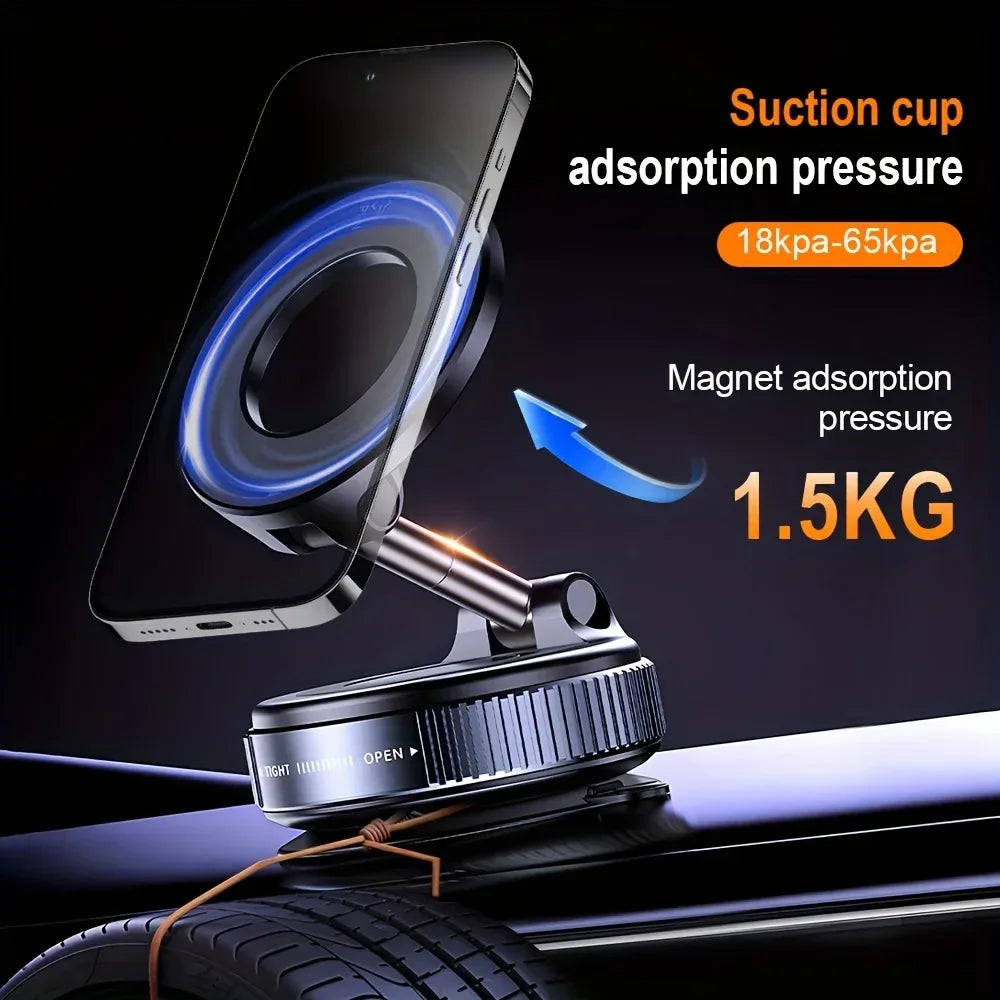Magnetic Phone Car Holder Foldable 360° Rotation Adjustable Magnetic Mount for Car/Desk/Bathroom/Universal Use - Luvia