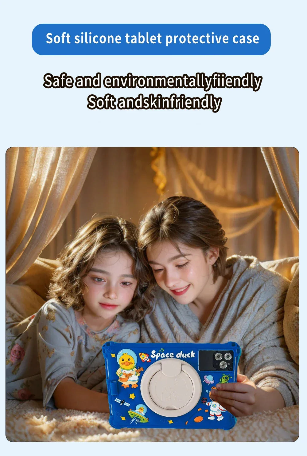 10.1-inch Kids Tablet Android 13 64GB Bluetooth WIFI support Youtube IPS 1280X800 screen Dual SIM Card 5000mAh with Case - Luvia