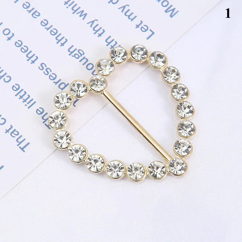 Silk Scarf Ring Clip T-Shirt Corner Hem Tie Brooch Women Scarves Clasp Waist Buckle Fashion Metal Ring for Shirts Clothing Decor - Luvia