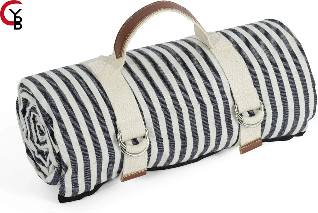 Waterproof Picnic Blanket Portable with Carry Strap for Beach Mat or Family Outdoor Camping Party - Luvia