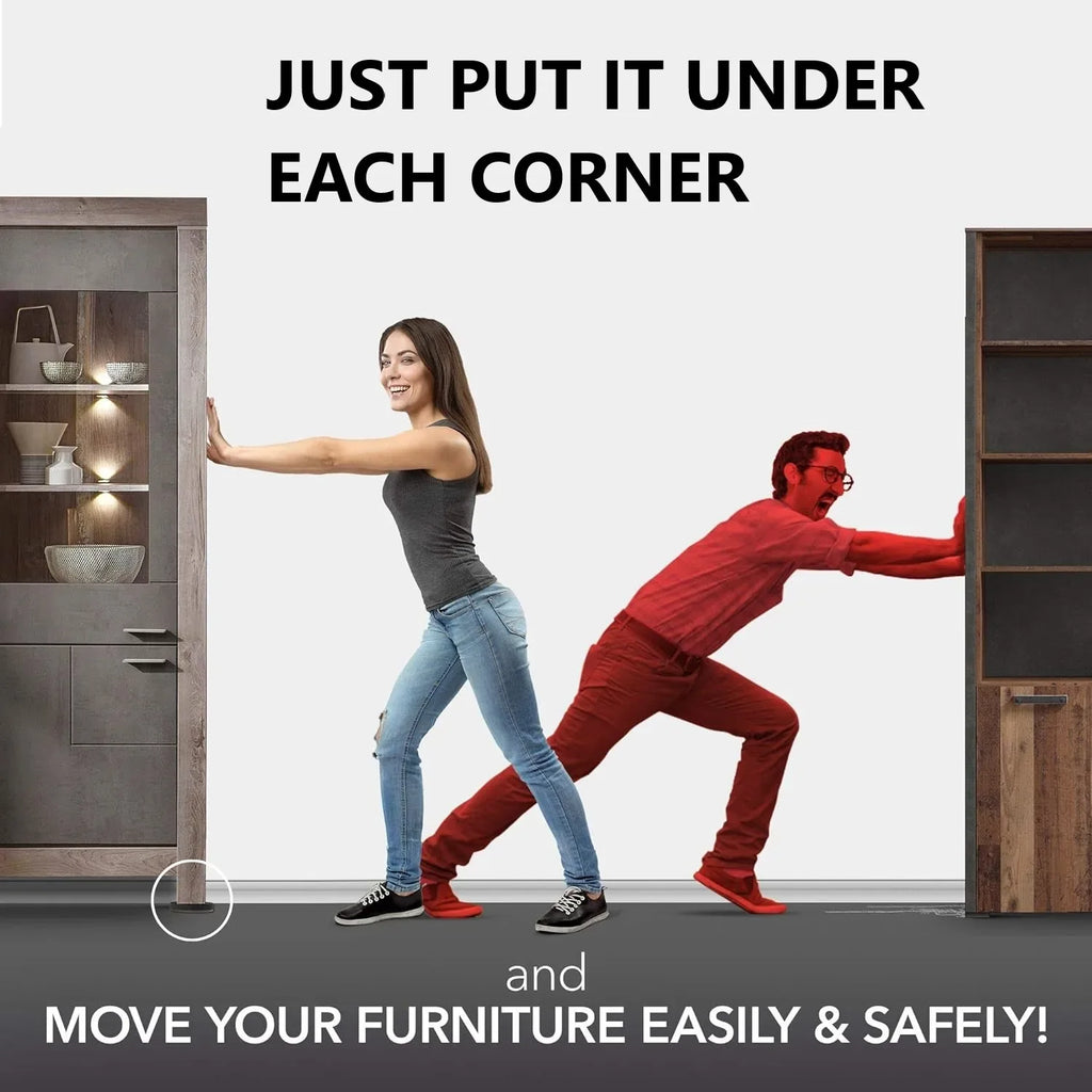 Felt Furniture Sliders Hardwood Floors - 4 PCS 6" x 3 1/2" Furniture Sliders - Heavy Duty Felt Sliders Hard Surfaces - Luvia