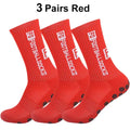 3 Pairs FS Non-slip Football Socks Men Women Sports Anti-Slip Soccer Stockings Silicone Bottom Breathable Outdoor Soccer Socks - Luvia