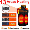 17/13/9 Areas Usb Heated Jacket Men Women Electric Heated Vest Heating Vest Heated Bodywarmer Usb Inner Heat Vest Veste - Luvia