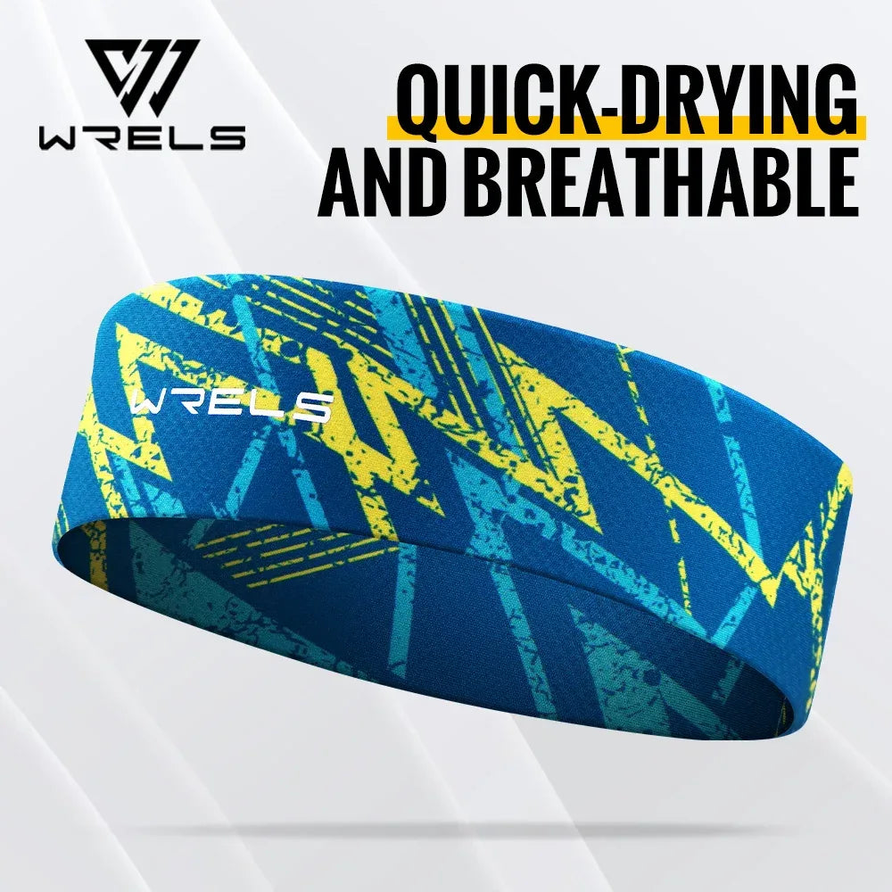 WRELS Sports Sweatband Moisture Wicking Workout Sweatbands for Running Yoga Quick Drying Elastic Fashion Fitness Sweat Hairband - Luvia