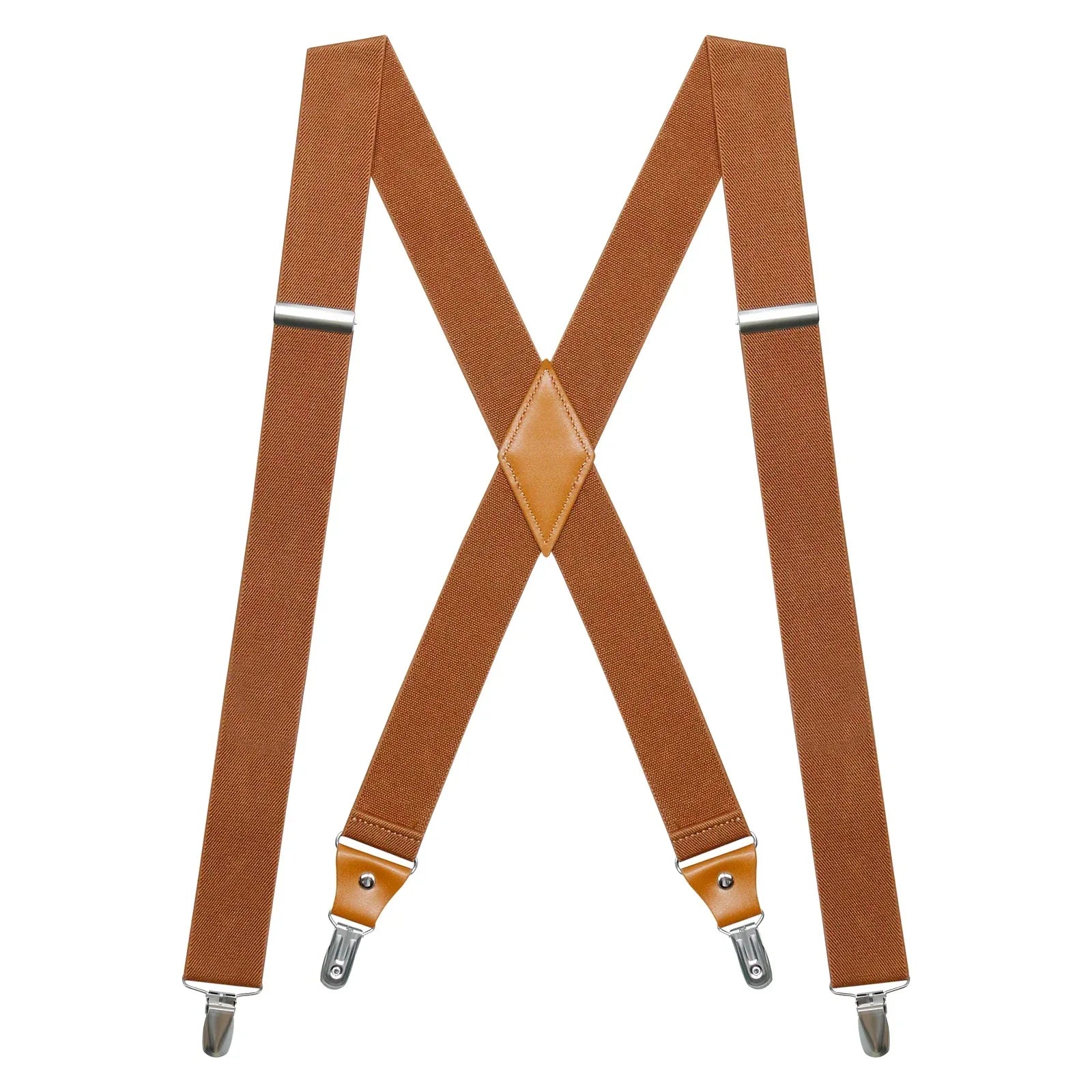 Suspenders for MTuxedo en Mens Suspenders X-Back 1.4"Adjustable Elastic Suspender Braces Strong for Work Trousers Wedding - Luvia
