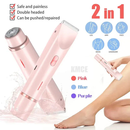 2025 Waterproof Rechargeable Electric Shaver Mini Women Bikini Trimmer Body Hair Remover Mini Double Headed Electric Epilator - Luvia