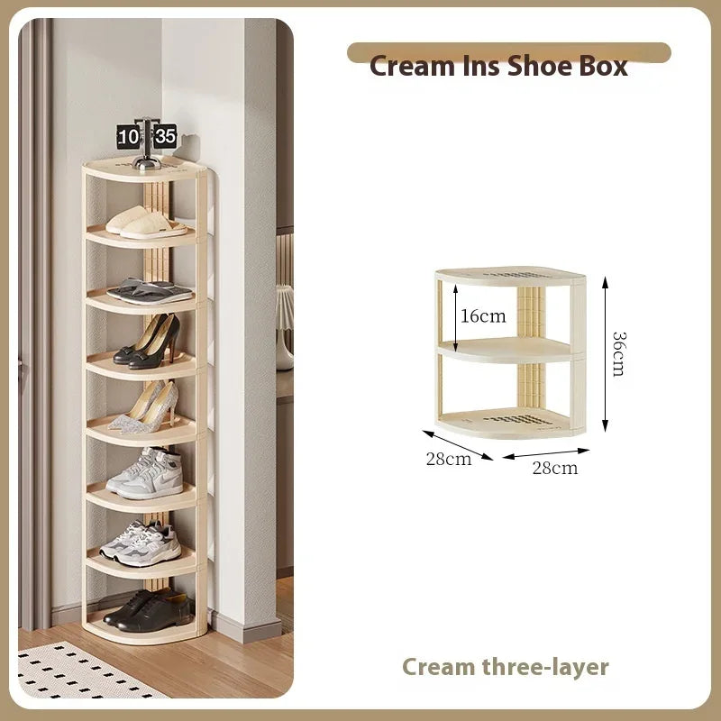Multi layer shoe rack, space saving, household simple shoe cabinet, economical, door crevice, large capacity storage rack - Luvia
