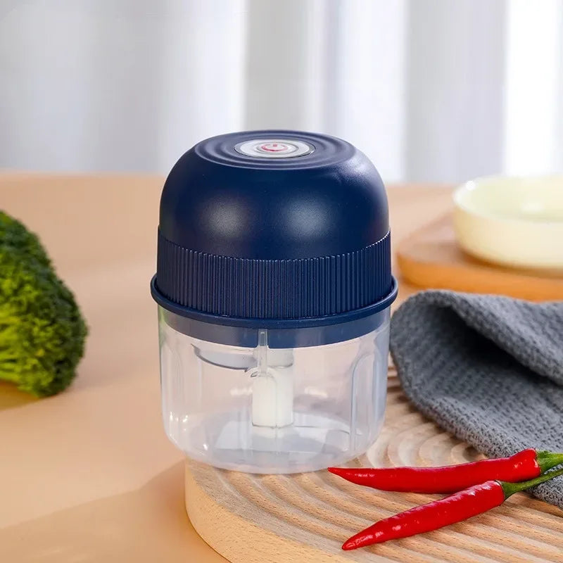 Electric Garlic Masher Garlic Mashing Machine 260ML Meat Grinder Onion Vegetable Crusher Kitchen Mini Blender - Luvia