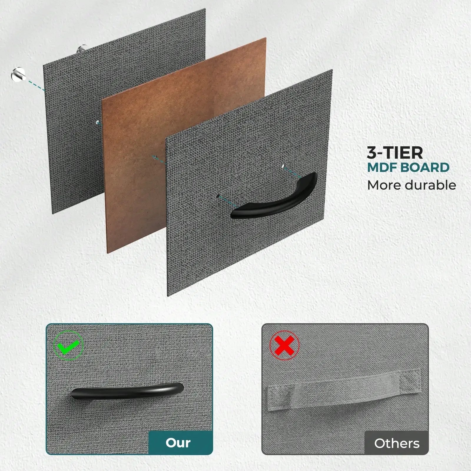 Tall Dresser With 8 Fabric Drawers Organizer Units, Chest Of Drawers For Bedroom With Wooden Top - Luvia