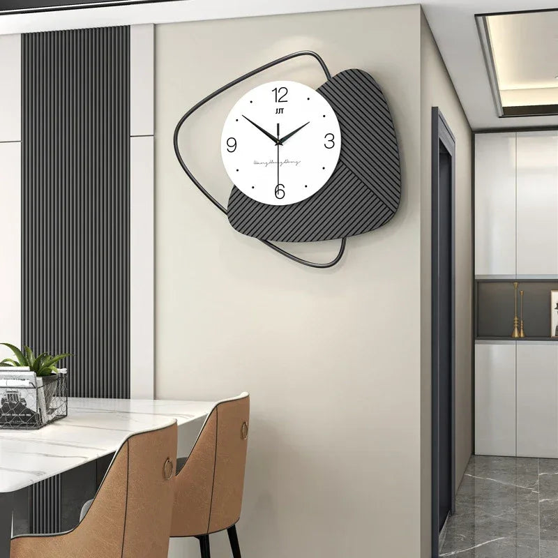Modern Minimalist Silent Wall Clock High-End Decor for Living Room Home Dining Room Creative Artistic Timepiece - Luvia
