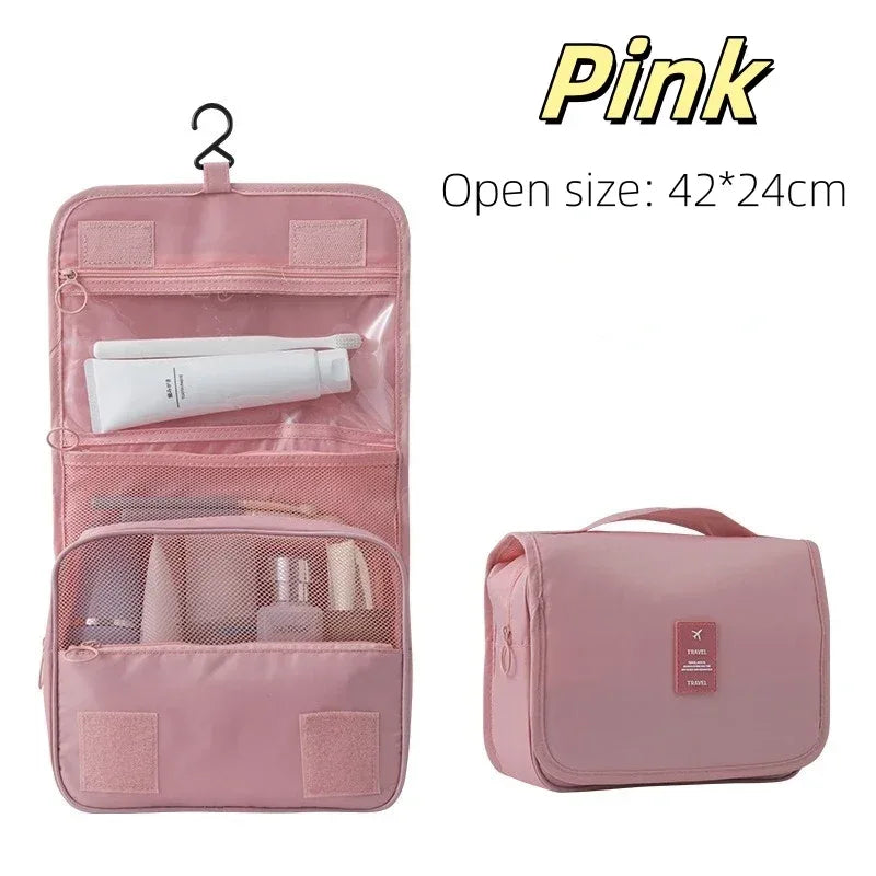 High Quality Travel Makeup Bag Waterproof Toiletries Organizer Women Neceser Bathroom Hook Wash Pouch Hook Makeup Storage Bag - Luvia