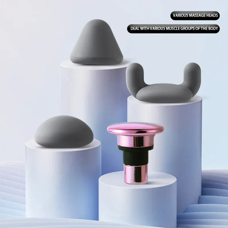 New Massage Gun Brushless Motor Percussion Deep Tissues Electric Handheld Portable Massager Relaxation Relief Body Muscle - Luvia