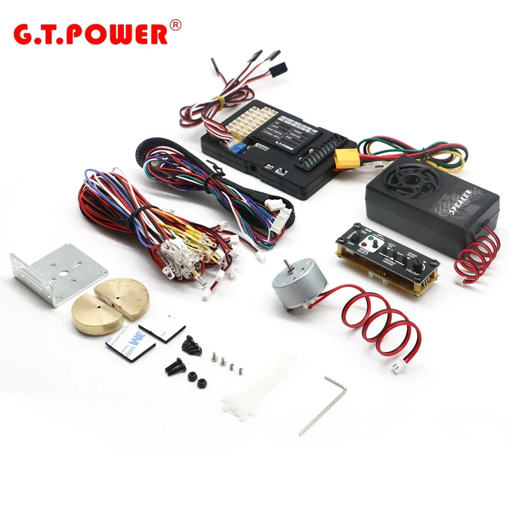 G.T.POWER Container Truck Lighting and Voice Vibration System Pro 30A For Tamiya RC4WD Tractor RC Truck Trx4 Toys New Year Gift - Luvia
