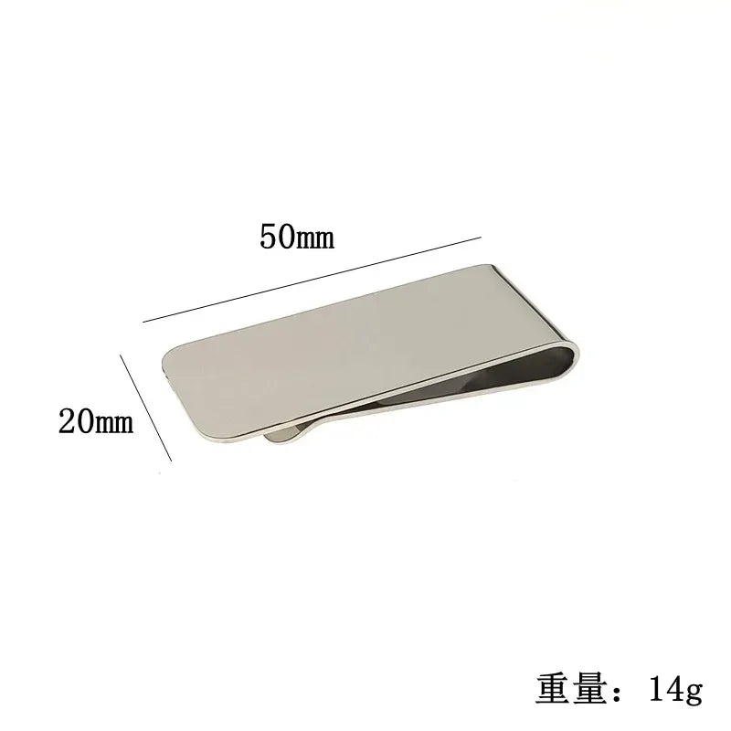 Metal Clip Slim Pocket Credit Card ID Clip Stainless Steel Money Clip Wallet Cash Clamp Men Purse - Luvia