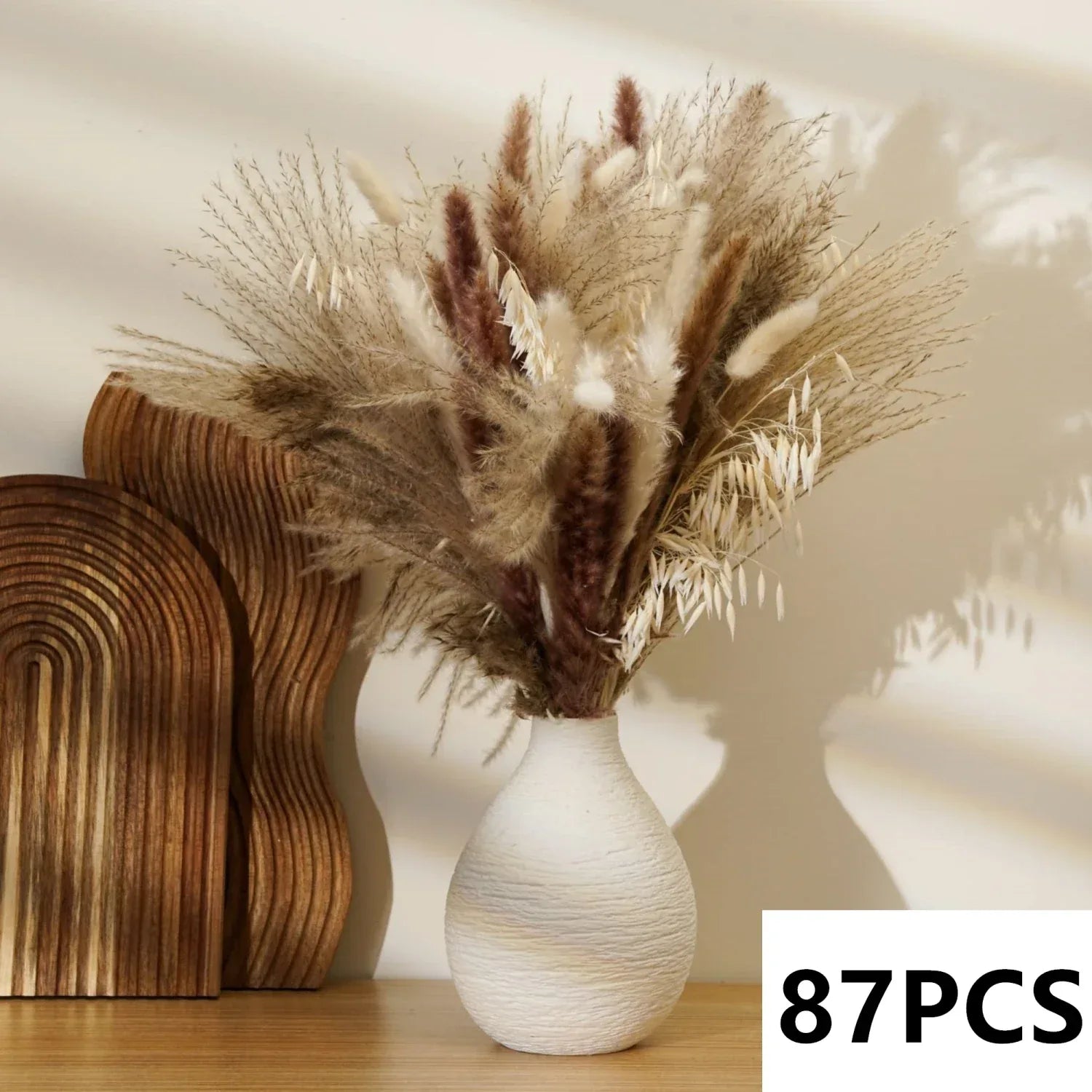 Natural Pampas Grass Bouquet Dried Flowers Autumn Home Room Decoration DIY Christmas Gift Artificial Flowers Wedding Arrangement - Luvia