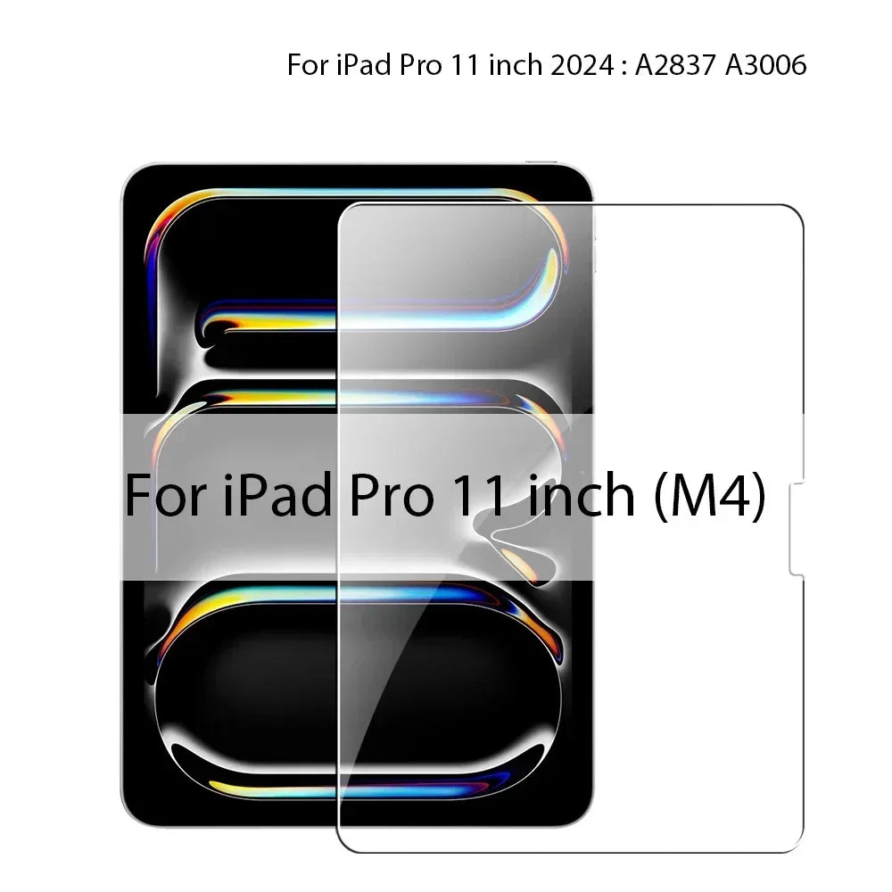 3PCS Tempered Glass For Ipad Pro 13 12.9 11 6th M4 M2 2024 Air 5 4 3 2 1 9 9th 10 10th Gen Mini 6 10.9 10.2 9.7 Screen Protector - Luvia