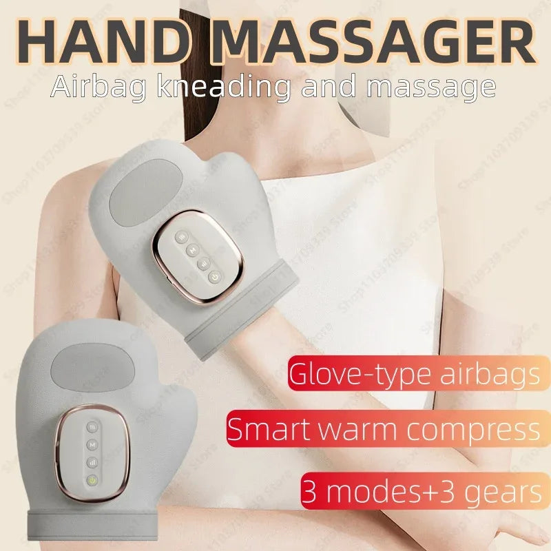 Intelligent Hand Massager with Heat Compression Therapy, Pain Relief Glove, Arthritis & Wrist Carpal Tunnel Neuropathy Circulat - Luvia