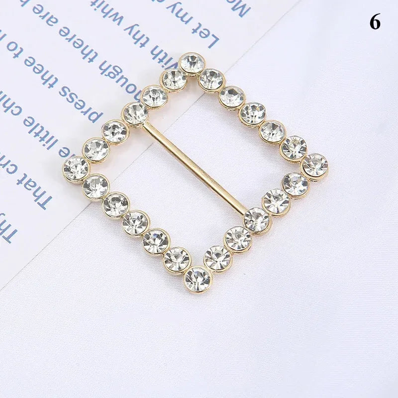 Silk Scarf Ring Clip T-Shirt Corner Hem Tie Brooch Women Scarves Clasp Waist Buckle Fashion Metal Ring for Shirts Clothing Decor - Luvia