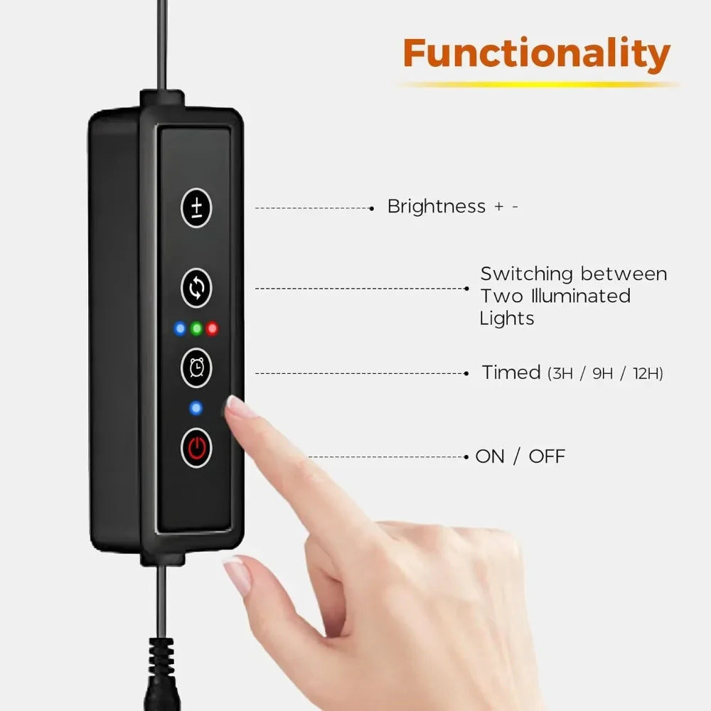 Multi-Tier Plant Stand with Grow Light, Large Wood Shelf for Indoor Outdoor Gardening Decor - Luvia