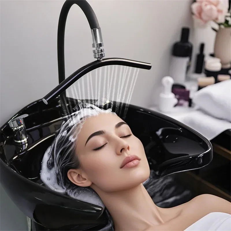 Salon Spa Waterfall Outlet Head Therapy Water Circulation Waterfall Frame for Shampoo Washbasin Accessory - Luvia