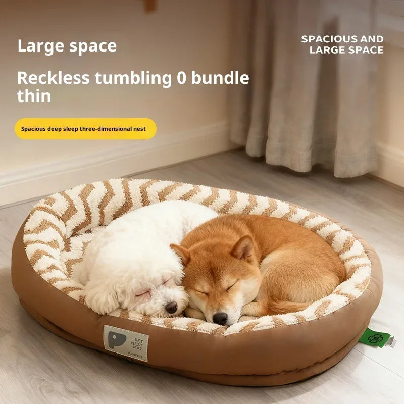 Orthopedic Memory Foam Dog Bed Machine Washable Removable Cover Supportive Mattress for Small Medium Large Dogs Cats Pets - Luvia