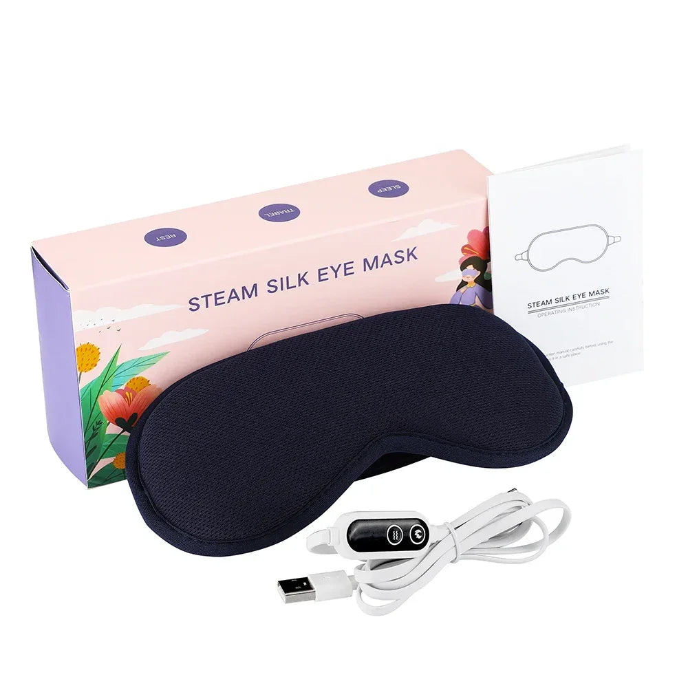 Electric Vibration Eye Massager Heated Eye Mask Wireless Relieve Eye Strain Dark Circles Dry Eye Fatigue Relief Sleeping Mask - Luvia