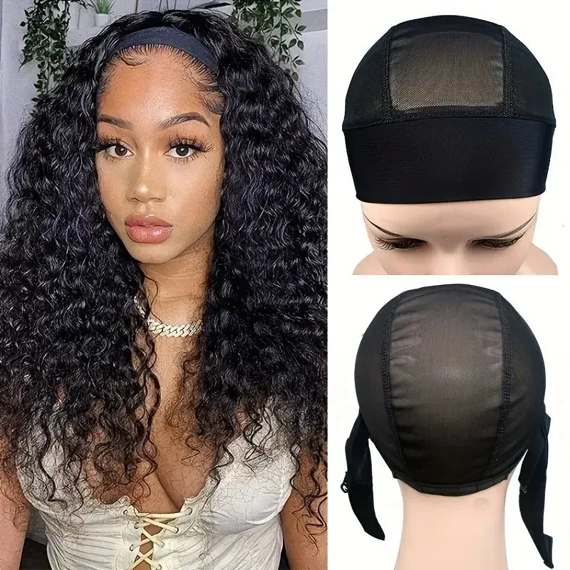 1 piece mesh wig cap with adjustable headband wig cap wig grip cap for making wigs - Luvia