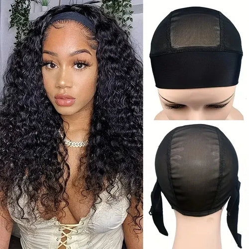 1 piece mesh wig cap with adjustable headband wig cap wig grip cap for making wigs - Luvia
